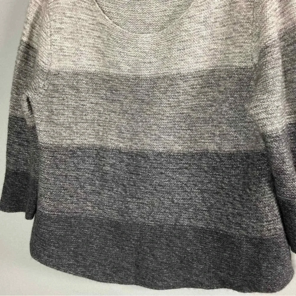 Eileen‎ Fisher thick wool silk sweater XL Thick super soft high quality Striped